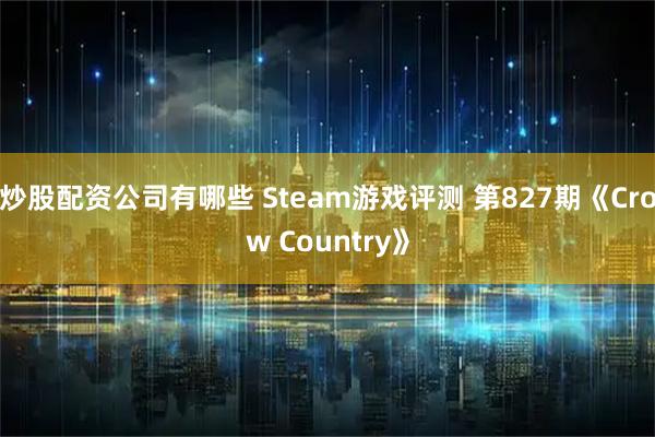 炒股配资公司有哪些 Steam游戏评测 第827期《Crow Country》