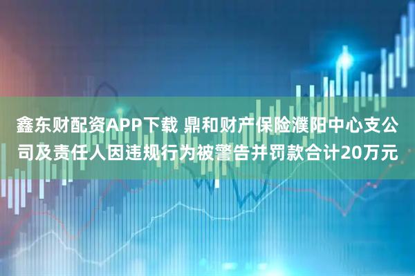 鑫东财配资APP下载 鼎和财产保险濮阳中心支公司及责任人因违规行为被警告并罚款合计20万元